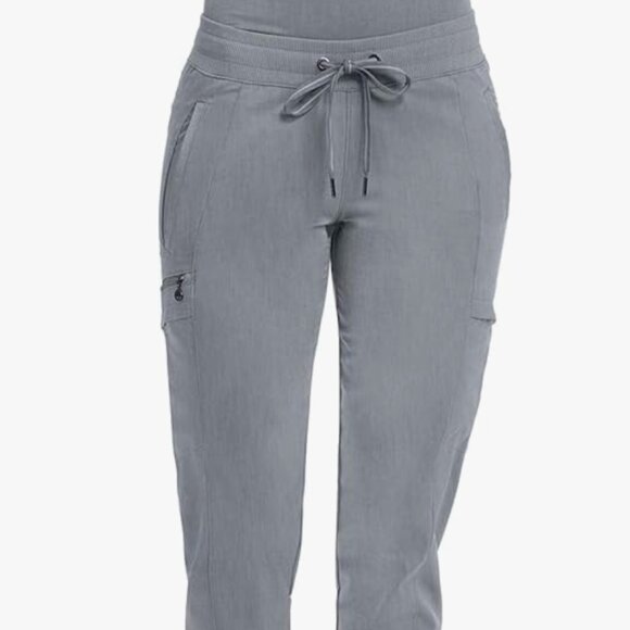 NEW Healing Hands Jogger Scrub Pants – Heather Grey | Soft Stretch - Picture 1 of 3
